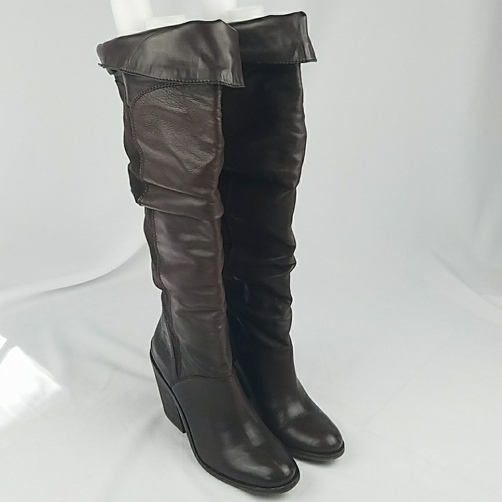 Lucky Brand women 8.5 brown Edina knee high boots